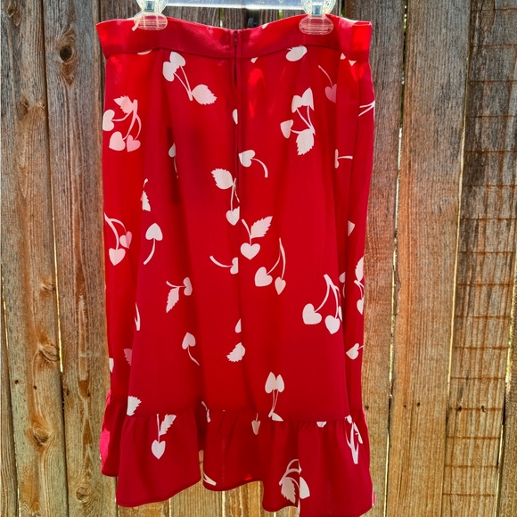 NWT ModCloth cherry red “It’s a Wrap” skirt - Picture 2 of 5